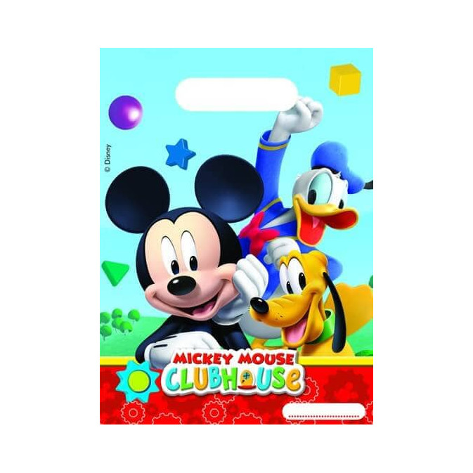 6 sacos plásticos do Mickey