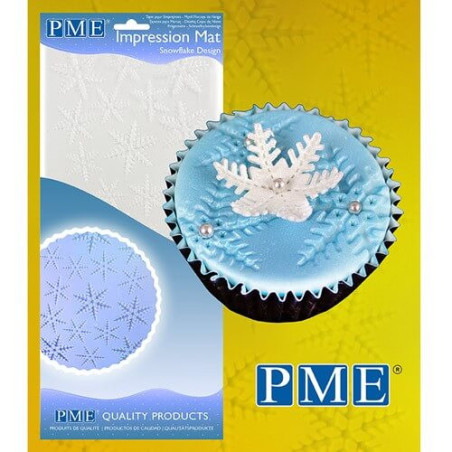 Tapete com estampa de floco de neve para pasta de açúcar
