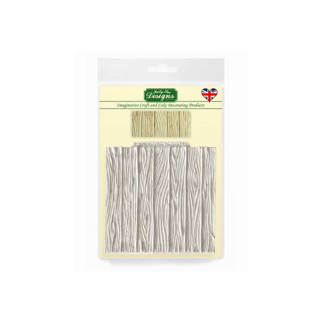 Molde de silicone com impressão de madeira