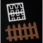 design de bolo com barreira cortadora de biscoitos