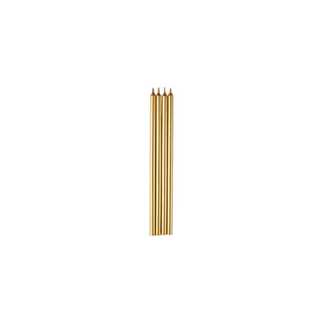 velas longas de ouro para bolo de aniversário