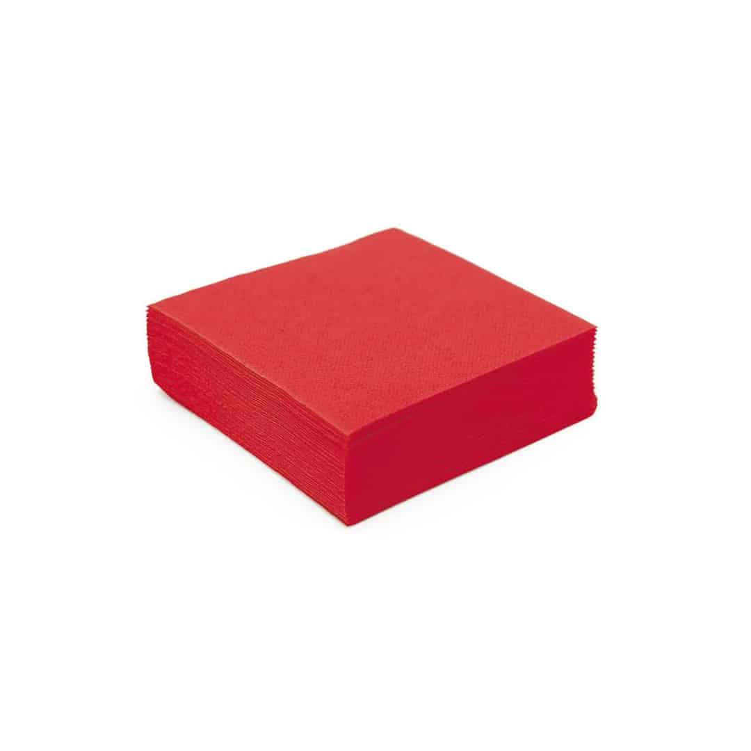 guardanapos de papel vermelho