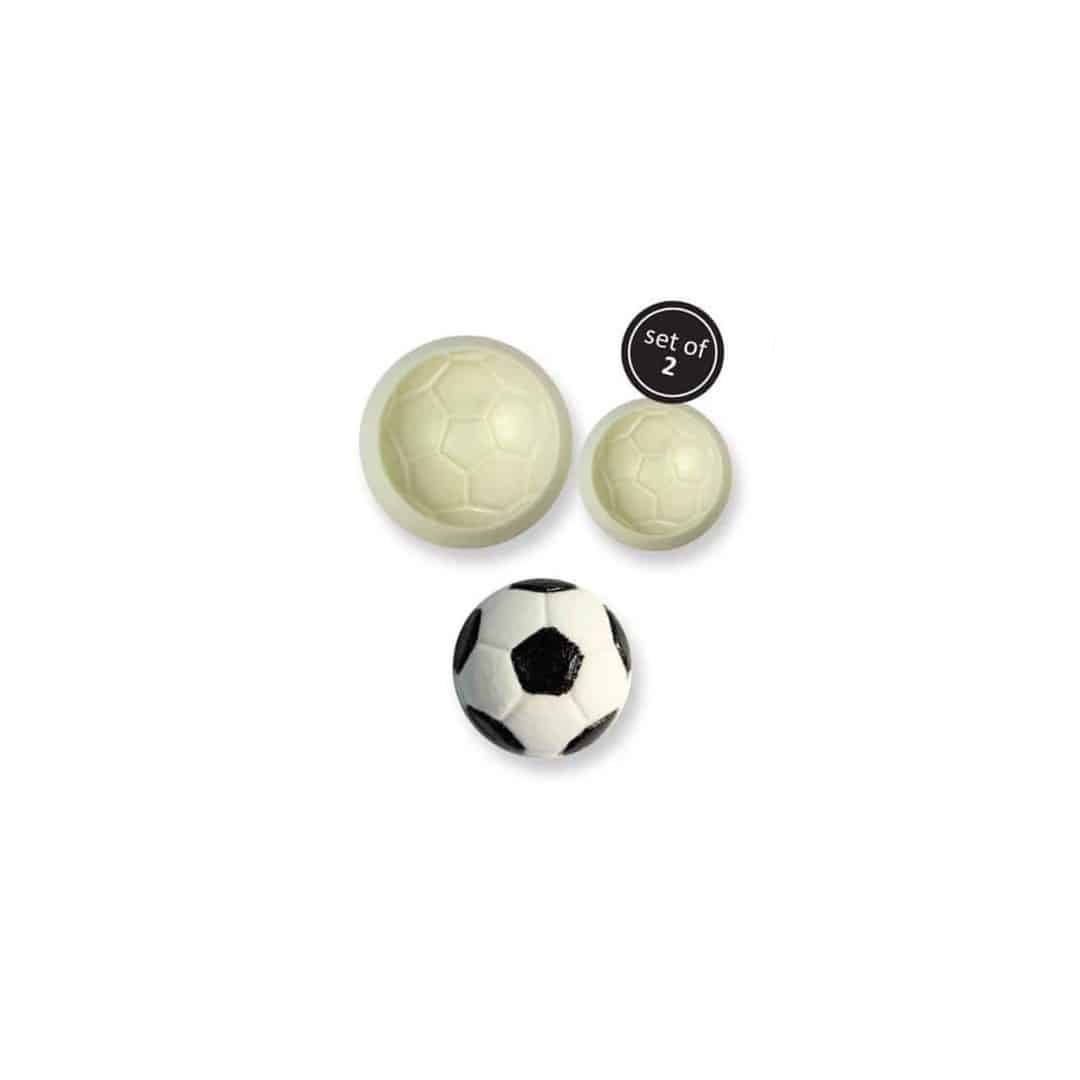 2 bolas de futebol 3D cortadoras de biscoitos