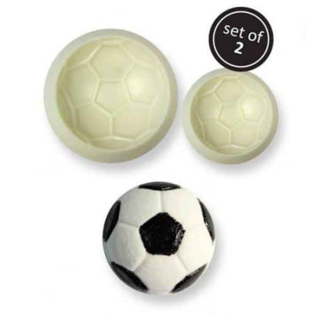 2 bolas de futebol 3D cortadoras de biscoitos
