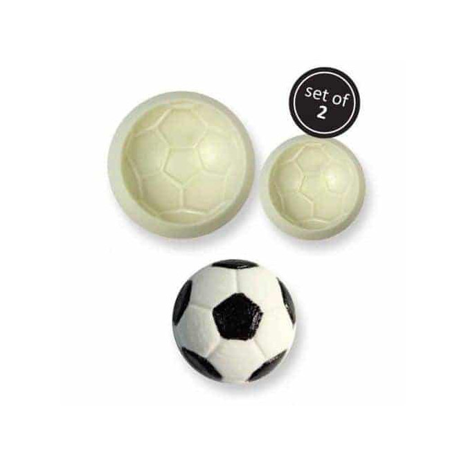 2 bolas de futebol 3D cortadoras de biscoitos
