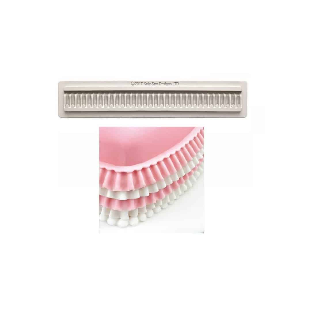 molde de babado para pasta de açúcar de silicone