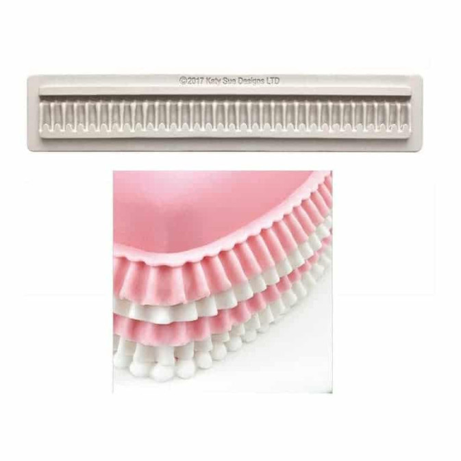 molde de babado para pasta de açúcar de silicone