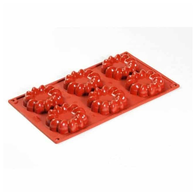 Molde de silicone com 6 cavidades-Pavoni