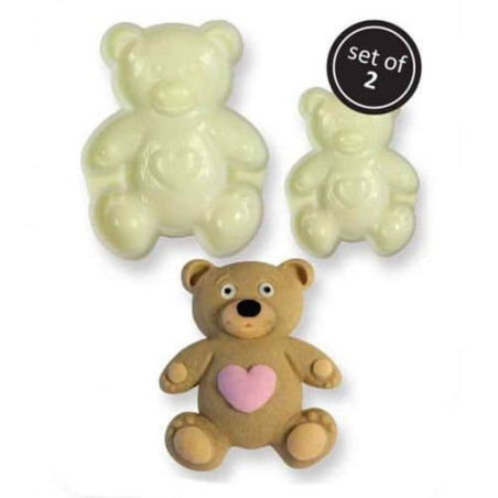 2 cortadores de biscoitos de urso
