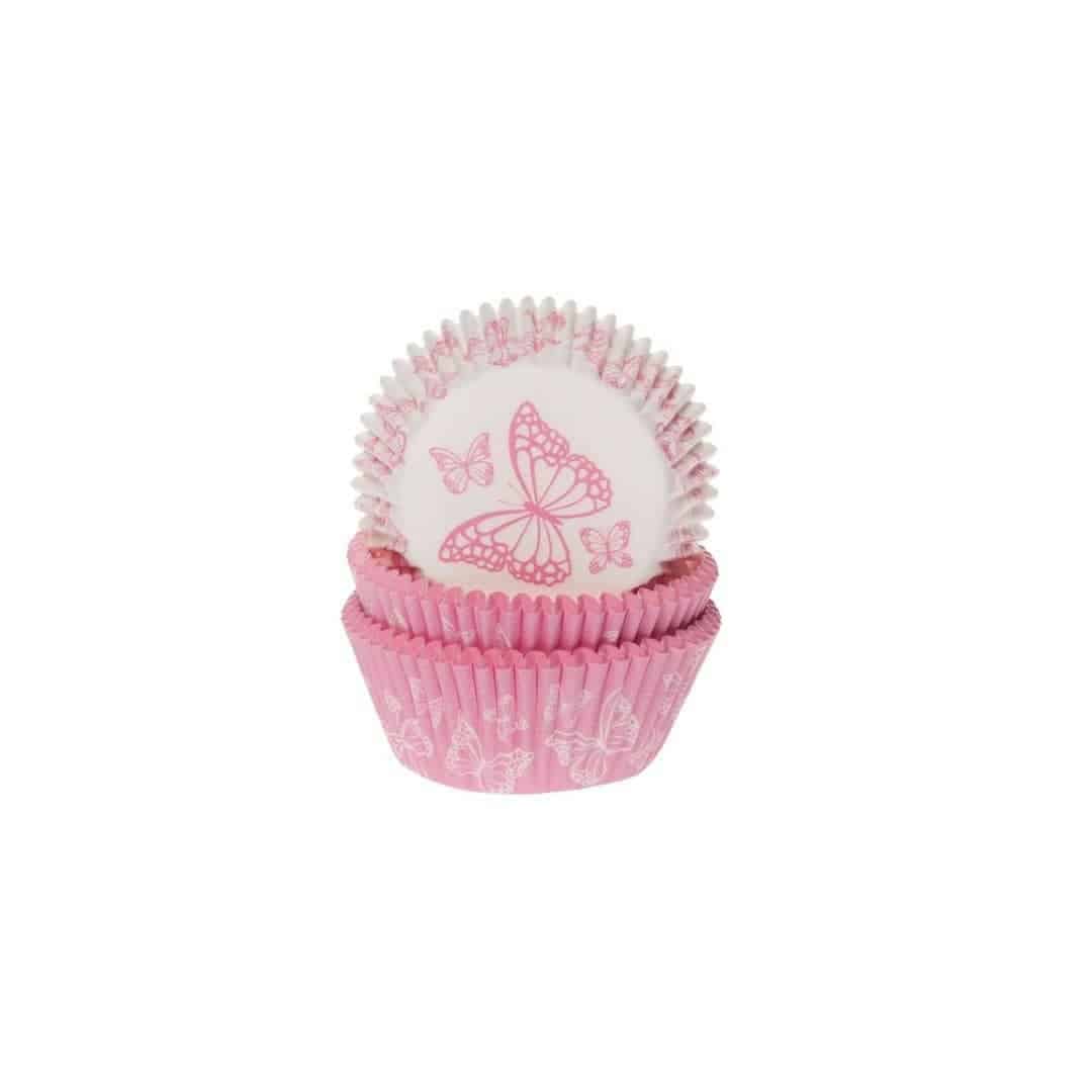 Capas de cupcake com 50 borboletas