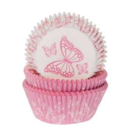 Capas de cupcake com 50 borboletas