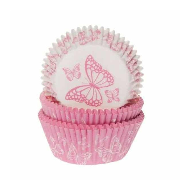 Capas de cupcake com 50 borboletas