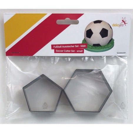 2 cortadores de biscoitos de futebol