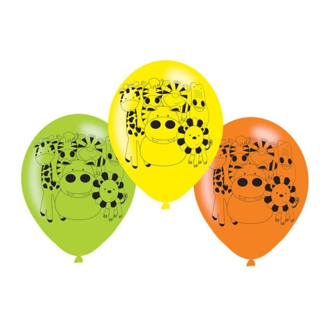 6 balões de aniversário deco-selva