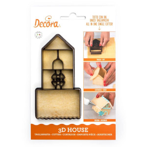 Cortador de biscoitos para casinha 3D em PVC
