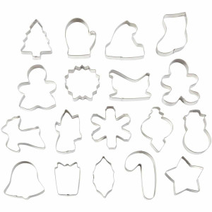 18 cortadores de biscoitos de Natal 7/9 cm