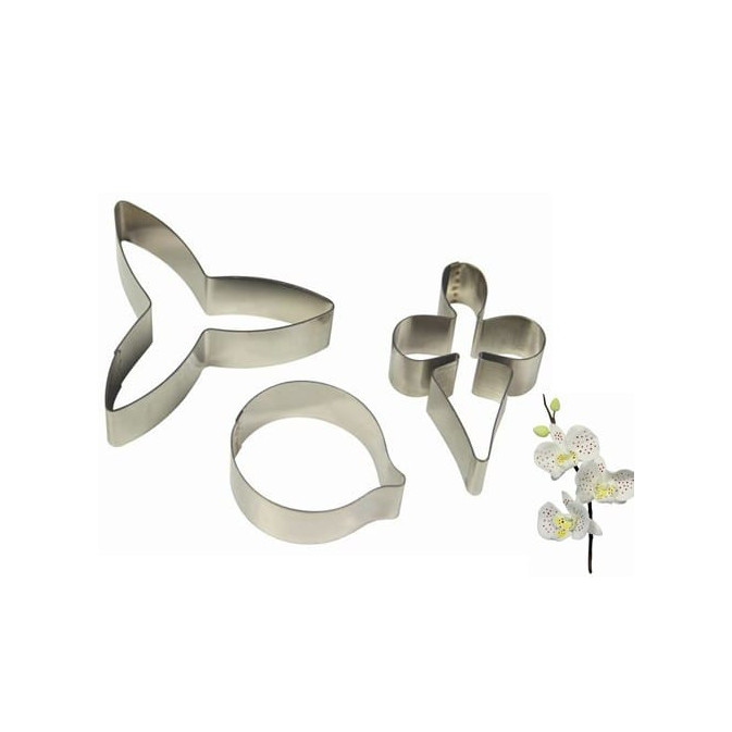 conjunto de 3 cortadores de orquídeas de 8 cm