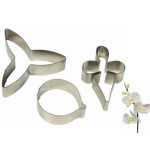 conjunto de 3 cortadores de orquídeas de 8 cm