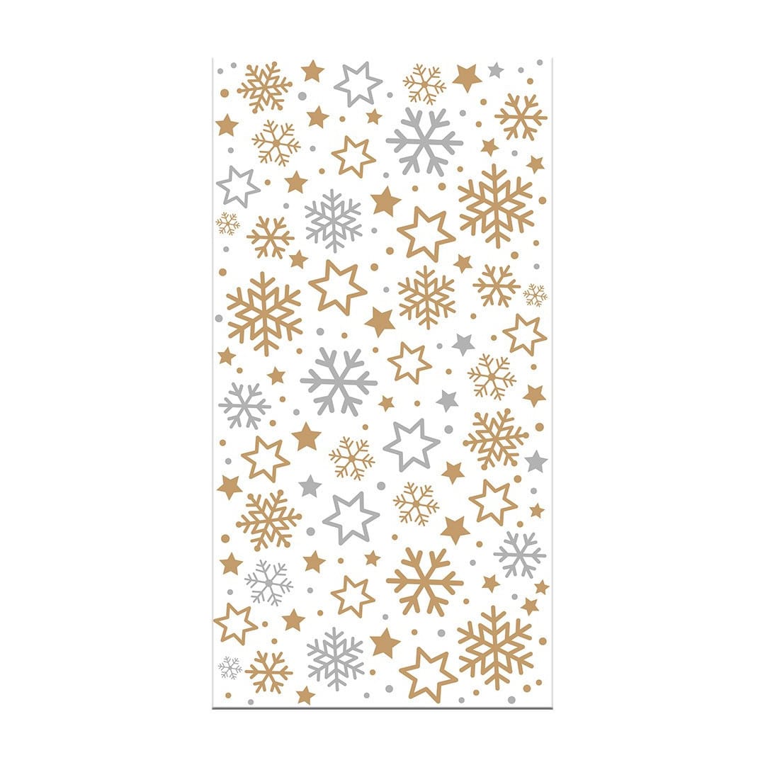 20 sacos plásticos de flocos de neve de natal