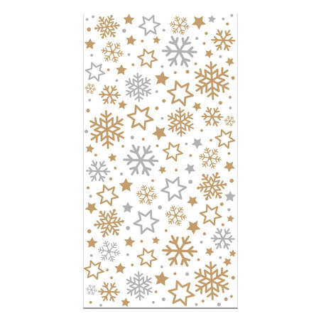 20 sacos plásticos de flocos de neve de natal