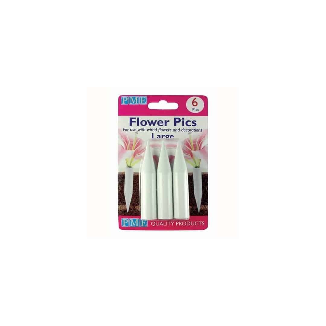 Design de 6 cones de pvc para bolo de flores