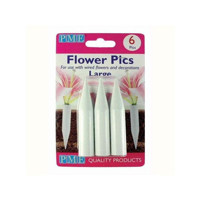 Design de 6 cones de pvc para bolo de flores