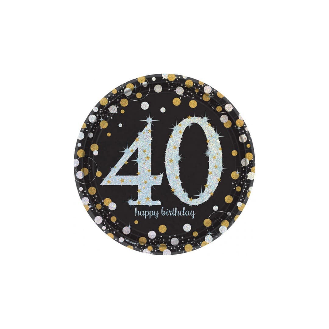 8-pratos-de-papelão-40 anos-preto-brilho