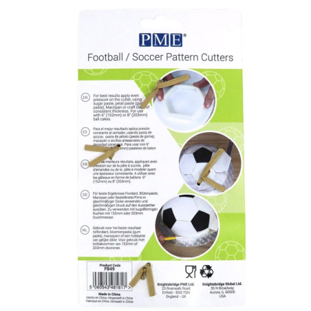 conjunto de 4 cortadores de biscoitos para PME de futebol