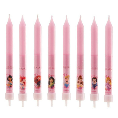 8 velas de aniversário de princesa da Disney