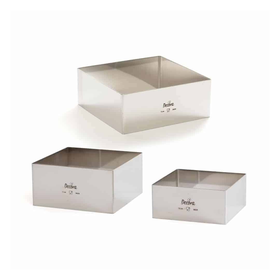 moldura quadrada de patissier tamanho de sua escolha