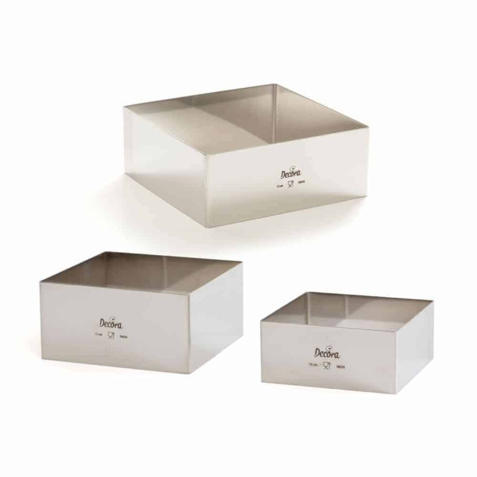 moldura quadrada de patissier tamanho de sua escolha