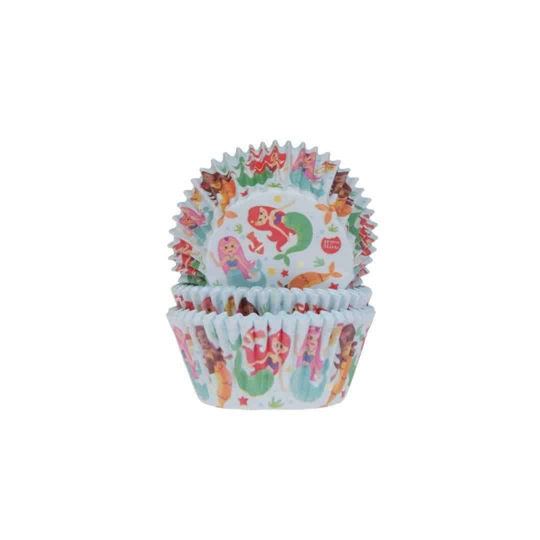 50 forminhas de cupcake de sereia