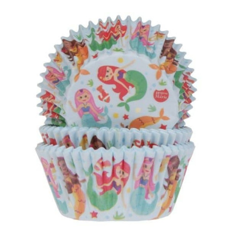 50 forminhas de cupcake de sereia