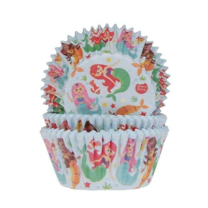 50 forminhas de cupcake de sereia
