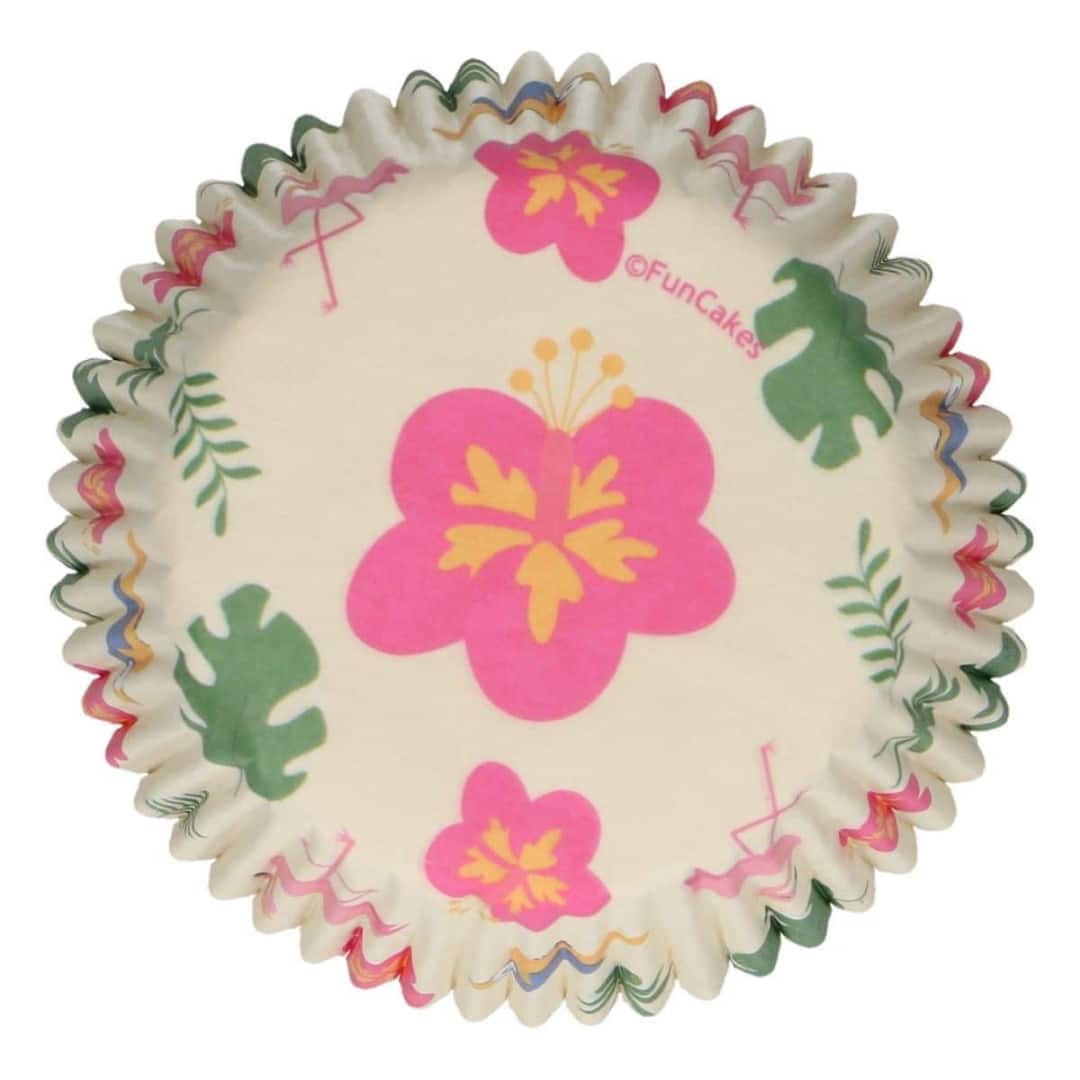 48 caixas de cupcake tropicais