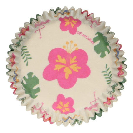 48 caixas de cupcake tropicais