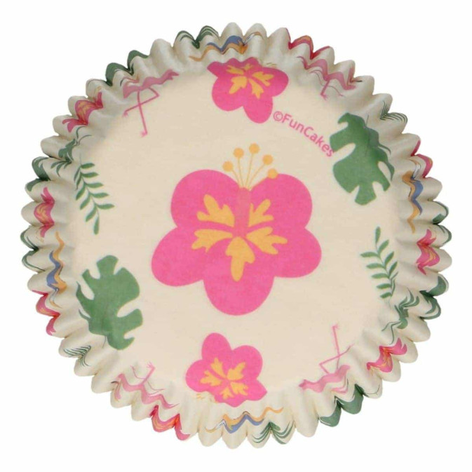 48 caixas de cupcake tropicais