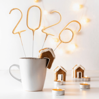 image-Decoração de bolo de ano novo