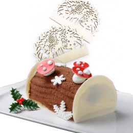 Extremidades do Tronco de Natal em Chocolate, Açúcar ou Madeira
